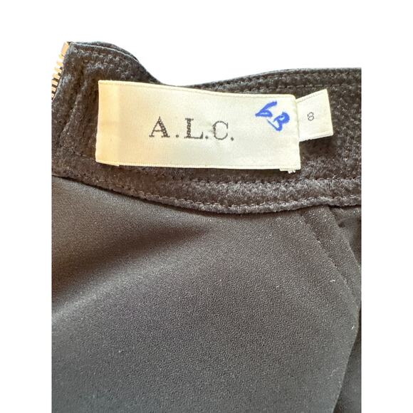 A.L.C. Garrison Satin Dress Black Size 8 - Picture 4 of 7